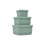 Sada svačinových boxů 3 ks Platinum Silicone Sage