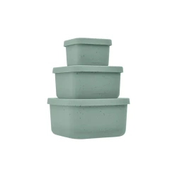 Sada svačinových boxů 3 ks Platinum Silicone Sage