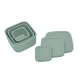 Sada svačinových boxů 3 ks Platinum Silicone Sage - KikkaBoo 31302050009KB