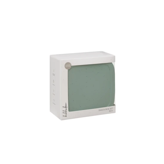 Sada svačinových boxů 3 ks Platinum Silicone Sage - KikkaBoo 31302050009KB