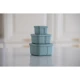 Sada svačinových boxů 3 ks Platinum Silicone Sage - KikkaBoo 31302050009KB