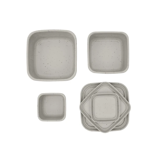 Sada svačinových boxů 3 ks Platinum Silicone Sand - KikkaBoo 31302050010KB