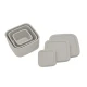 Sada svačinových boxů 3 ks Platinum Silicone Sand - KikkaBoo 31302050010KB