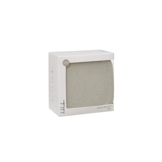 Sada svačinových boxů 3 ks Platinum Silicone Sand - KikkaBoo 31302050010KB