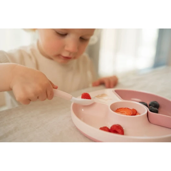 Bezpečný a odolný dětský dělený talíř Fairy Garden vhodný do myčky i mikrovlnky