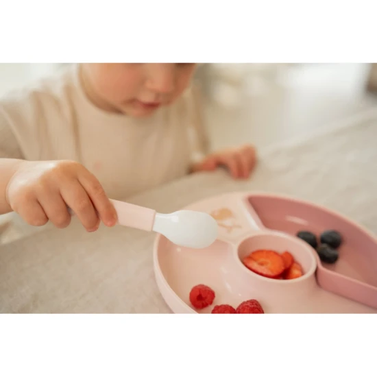 Bezpečný a odolný dětský dělený talíř Fairy Garden vhodný do myčky i mikrovlnky