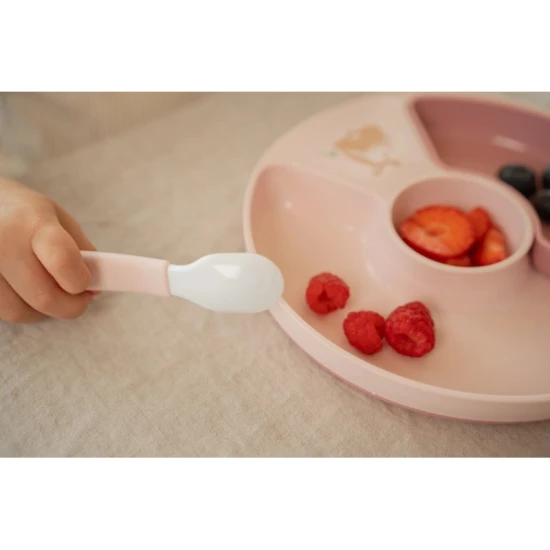 Bezpečný a odolný dětský dělený talíř Fairy Garden vhodný do myčky i mikrovlnky