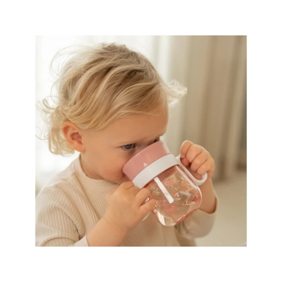 Trénovací hrnek 360° Fairy Garden: Učíme se pít jako ze sklenice bez rozlití!