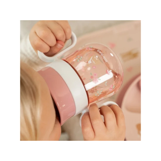 Trénovací hrnek 360° Fairy Garden: Učíme se pít jako ze sklenice bez rozlití!