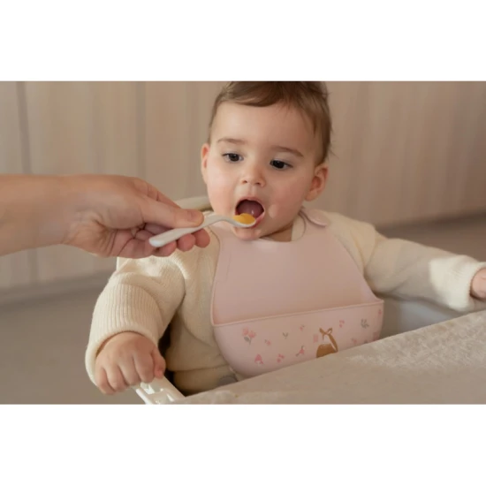 Bryndák silikonový Fairy Garden Silikonový bryndák pro miminka – Omyvatelný, pružný a nastavitelný