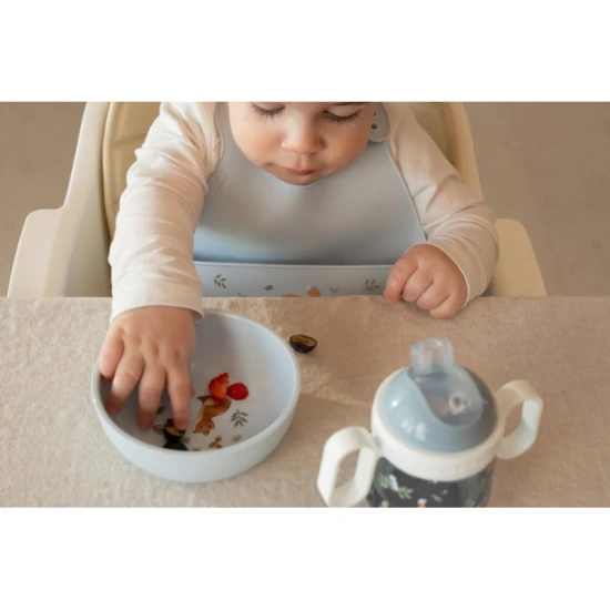 Dětský silikonový bryndák Little dutch – Vhodný do myčky i na cestování	