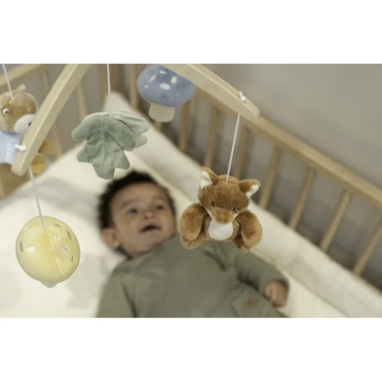 Hudební kolotoč dřevěný Forest Friends s otáčejícími se zvířátky