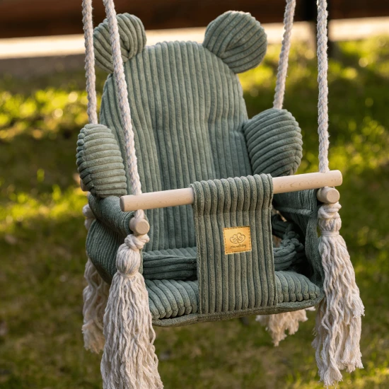 Interiérová houpačka pro děti Bear Swing Aesthetic – MeowBaby AHBSB01