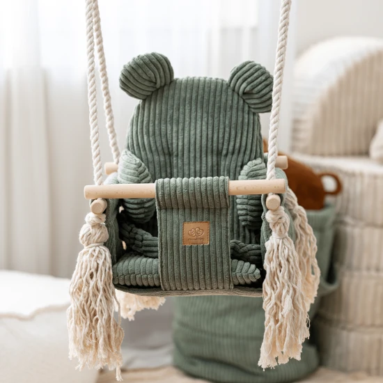 Interiérová houpačka pro děti Bear Swing Aesthetic – MeowBaby AHBSB01