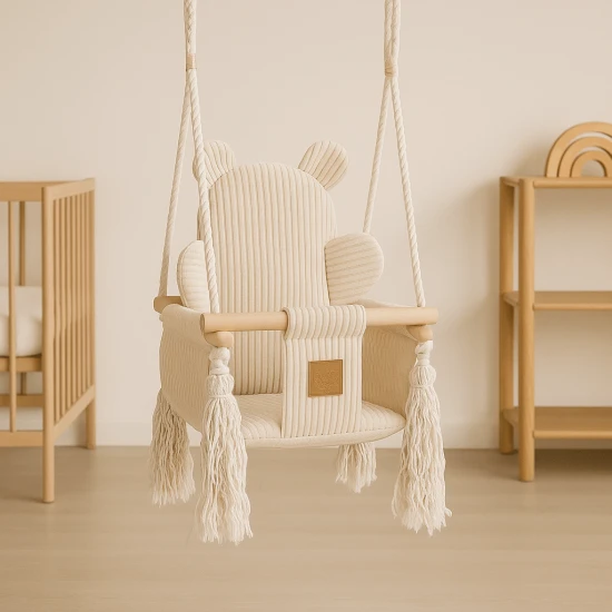 Interiérová houpačka pro děti Bear Swing Aesthetic – MeowBaby AHBSB01