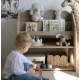 Montessori knihovna ve tvaru domečku z MDF – MeowBaby MWORK048