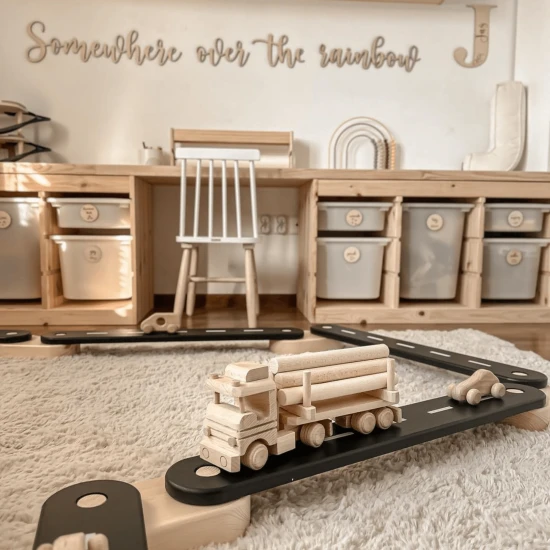Dřevěná Montessori senzorická cesta 5 dílů – MeowBaby SSEN501