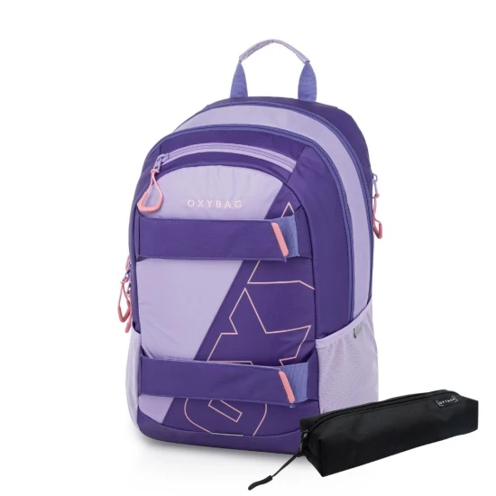 Studentský batoh s pouzdrem OXY Sport Half violet – Oxybag 6-73326E