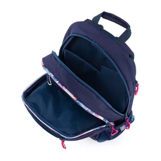 Studentský batoh s pouzdrem OXY Sport Flowers Blue – Oxybag 8-39725E