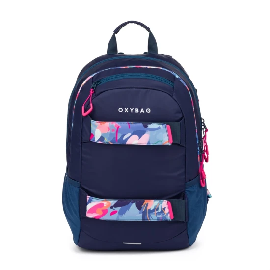 Studentský batoh s pouzdrem OXY Sport Flowers Blue – Oxybag 8-39725E