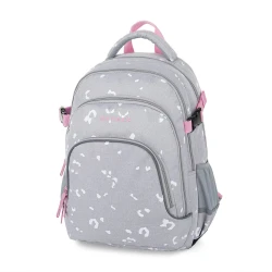 Studentský batoh OXY SCOOLER Grey geometric