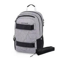 Studentský batoh s pouzdrem OXY Sport Grey Melange