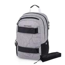 Studentský batoh s pouzdrem OXY Sport Grey Melange