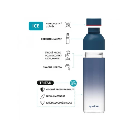 Quokka Láhev Květiny 430 ml Láhev Květiny 430 ml