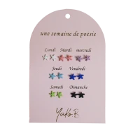 Náušnice na každý den Hvězdice 7 párů