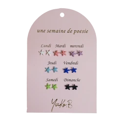 Náušnice na každý den Hvězdice 7 párů