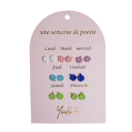 Náušnice na každý den Čtyřlístky 7 párů