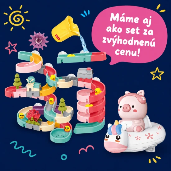 DIY vodní skluzavka 72 ks – stavění a zábava