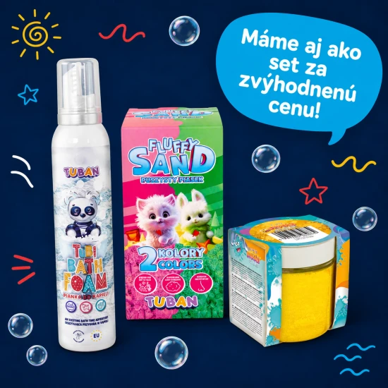 Fluffy písek 2 x 70g růžová a zelená