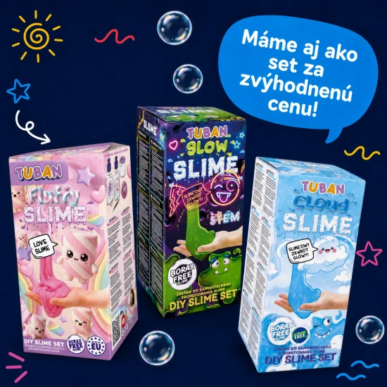 DIY Slime Sada na výrobu slizu Glow in the dark pro děti. Vyrobte si svůj vlastní sliz