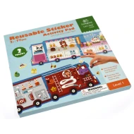 Znovupoužitelné nálepky Hasičské a Zmrzlinářské auto 2v1