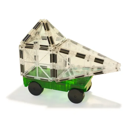 MAGNA-TILES Magnetická stavebnice Cars 2 dílná Green/yellow Stavebnice Cars 2 rozvíjí představivost a jemnou motoriku.