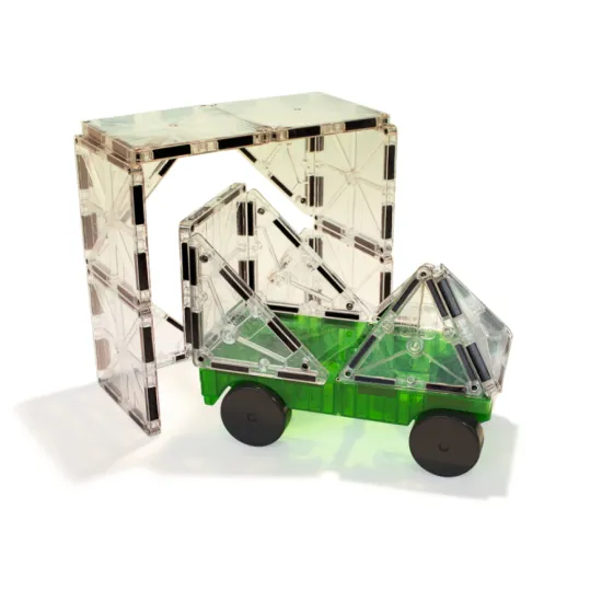 MAGNA-TILES Magnetická stavebnice Cars 2 dílná Green/yellow Stavebnice Cars 2 rozvíjí představivost a jemnou motoriku.