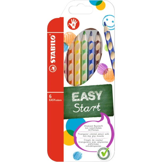 Pastelky trojhranné Pro praváky 6 ks